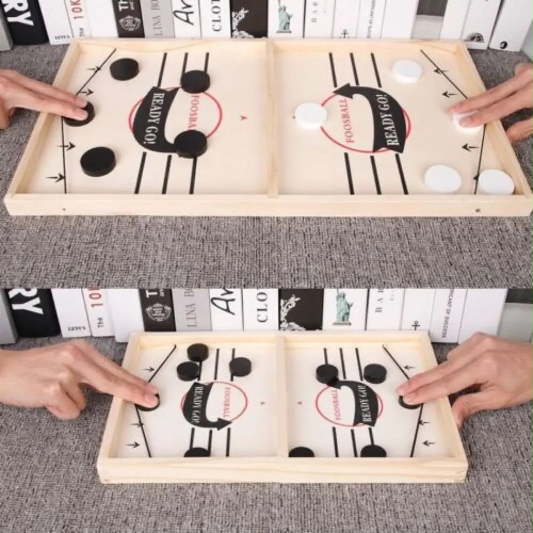 Family SlingPuck – Jeu de rapidité en bois pour toute la famille