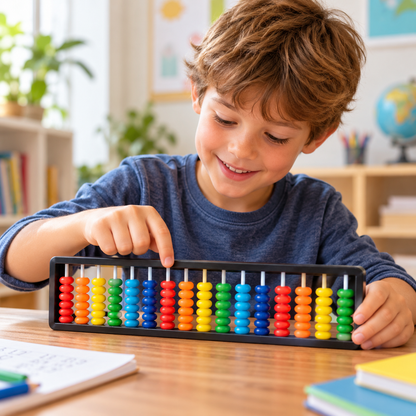 Grand boulier Montessori 15 colonnes – Abaku
