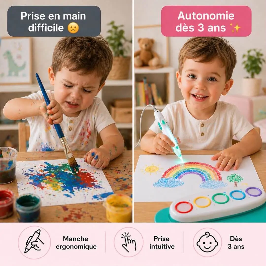 Jeu éducatif enfant – Stylo Magique Lumineux | Dessin sans tache dès 3 ans