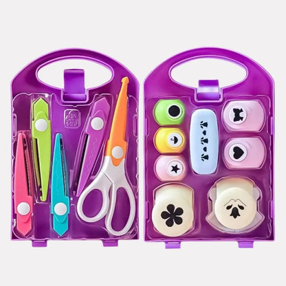 Kit Créatif Enfant – Mallette DIY de Découpage & Perforatrices
