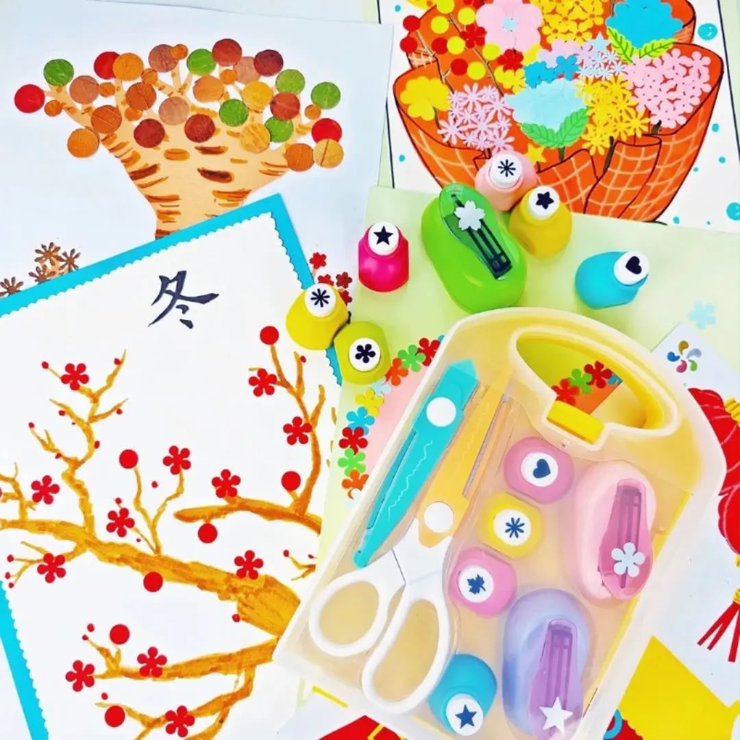 Kit Créatif Enfant – Mallette DIY de Découpage & Perforatrices