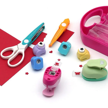 Kit Créatif Enfant – Mallette DIY de Découpage & Perforatrices