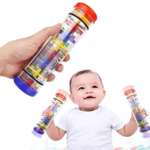 Bâton de Pluie Sensoriel Bébé – Jouet d'Éveil Musical
