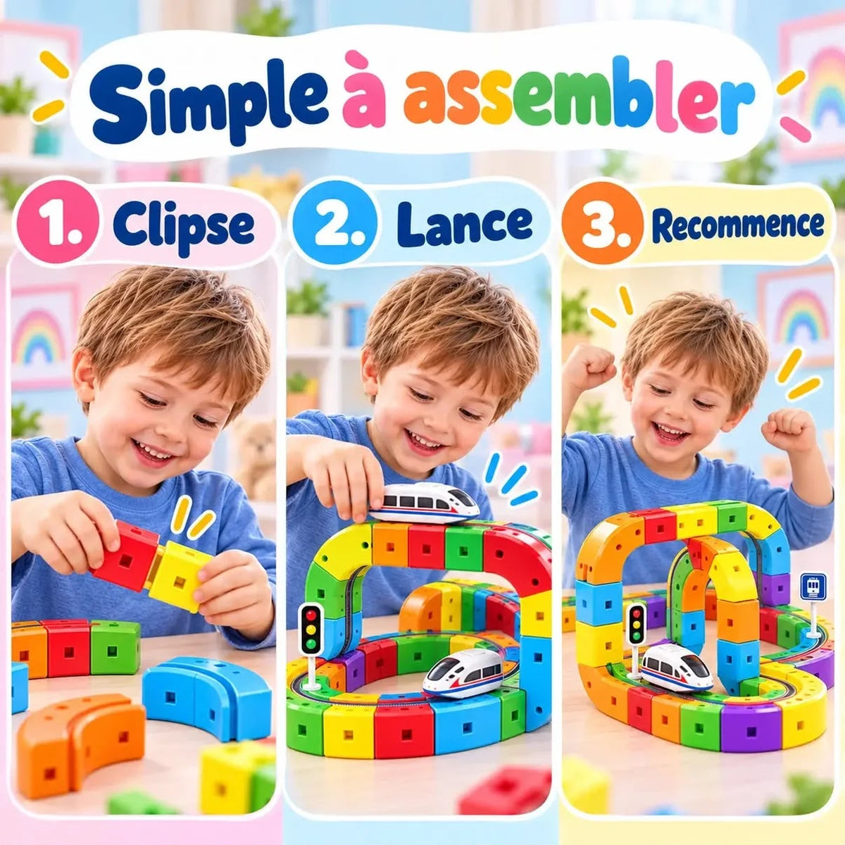 Circuit Train 3D Anti-Gravité – Jeu de Construction Enfant