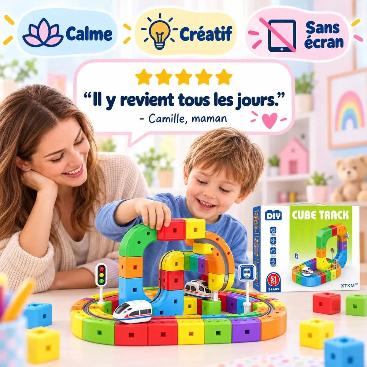 Circuit Train 3D Anti-Gravité – Jeu de Construction Enfant