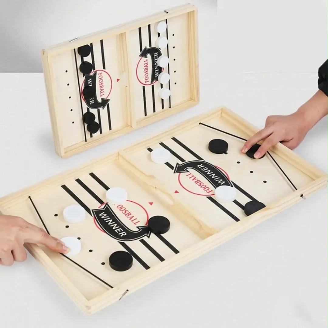 Family SlingPuck – Jeu de rapidité en bois pour toute la famille