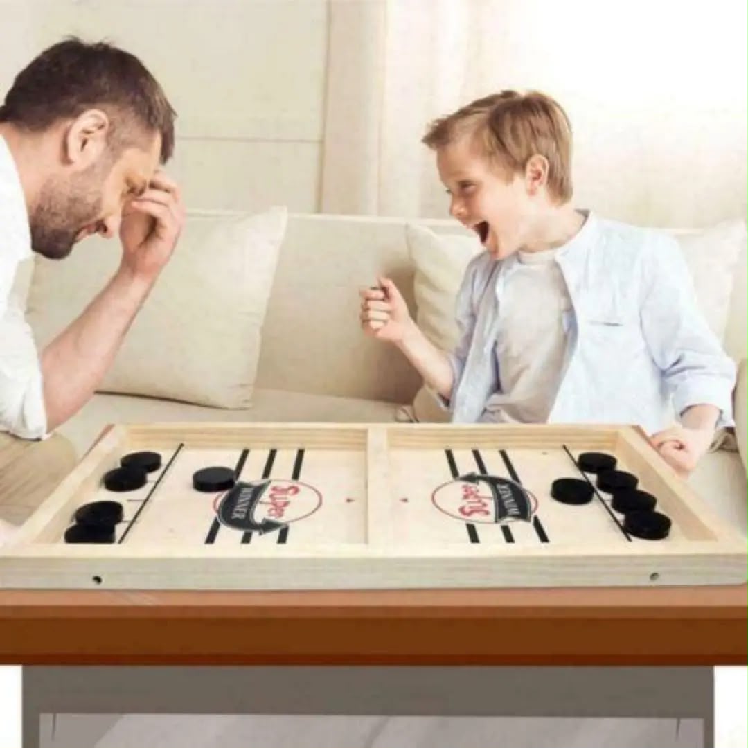 Family SlingPuck – Jeu de rapidité en bois pour toute la famille
