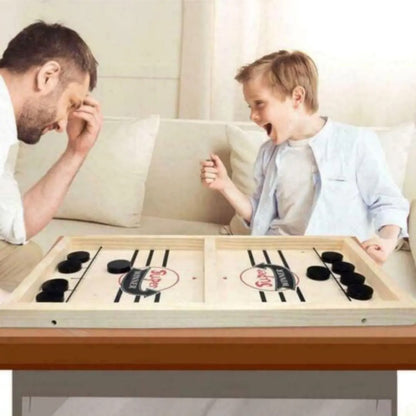 Family SlingPuck – Jeu de rapidité en bois pour toute la famille