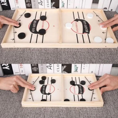 Family SlingPuck – Jeu de rapidité en bois pour toute la famille