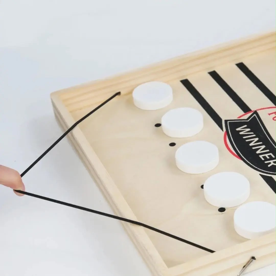 Family SlingPuck – Jeu de rapidité en bois pour toute la famille