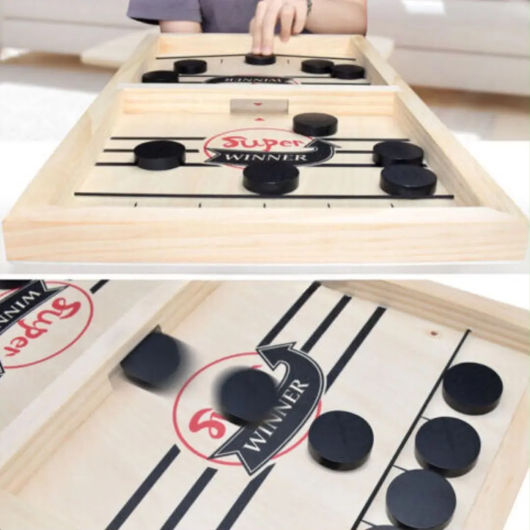 Family SlingPuck – Jeu de rapidité en bois pour toute la famille