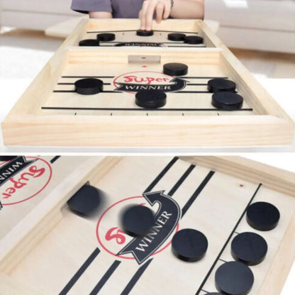 Family SlingPuck – Jeu de rapidité en bois pour toute la famille