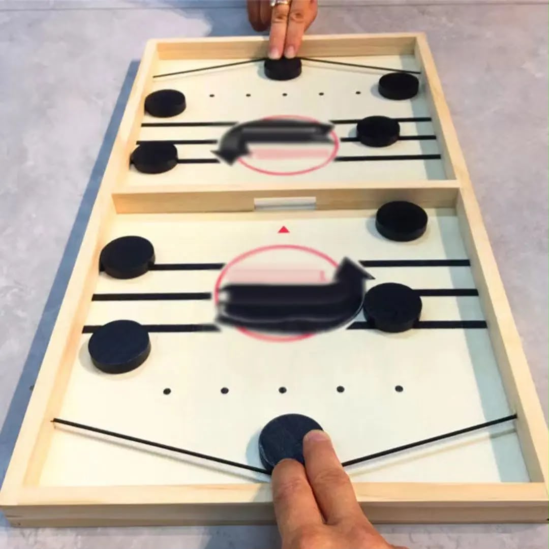 Family SlingPuck – Jeu de rapidité en bois pour toute la famille