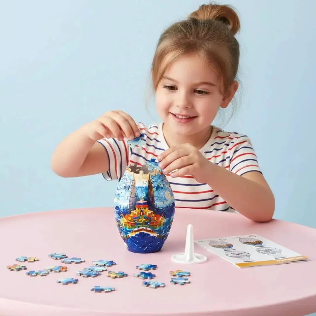 Puzzle 3D Vase – 160 Pièces à Assembler pour Enfant