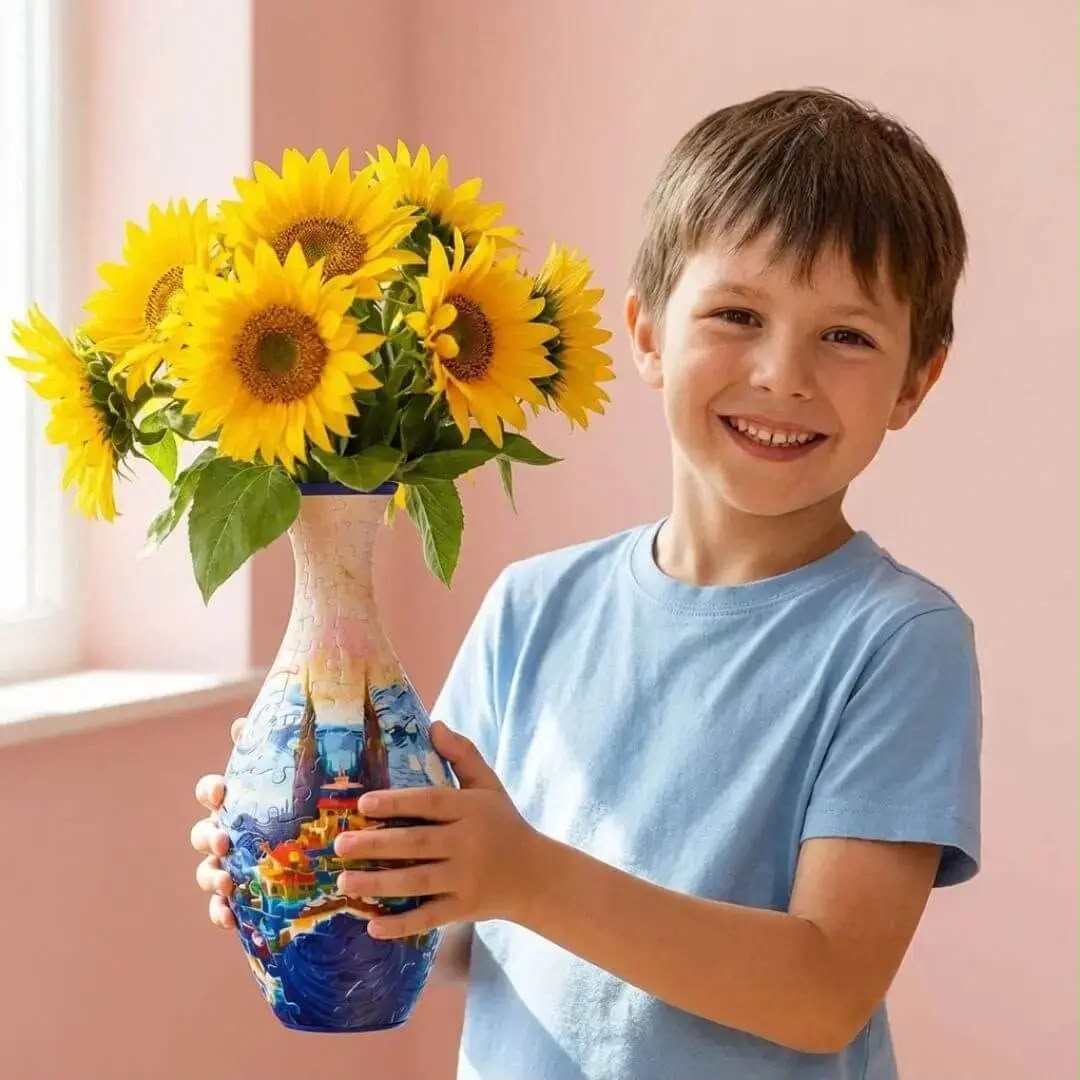 Puzzle 3D Vase – 160 Pièces à Assembler pour Enfant