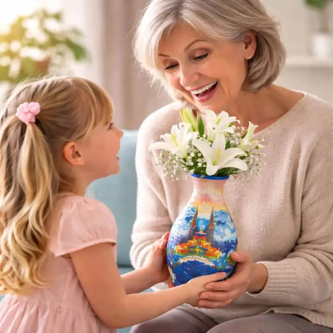 Puzzle 3D Vase – 160 Pièces à Assembler pour Enfant
