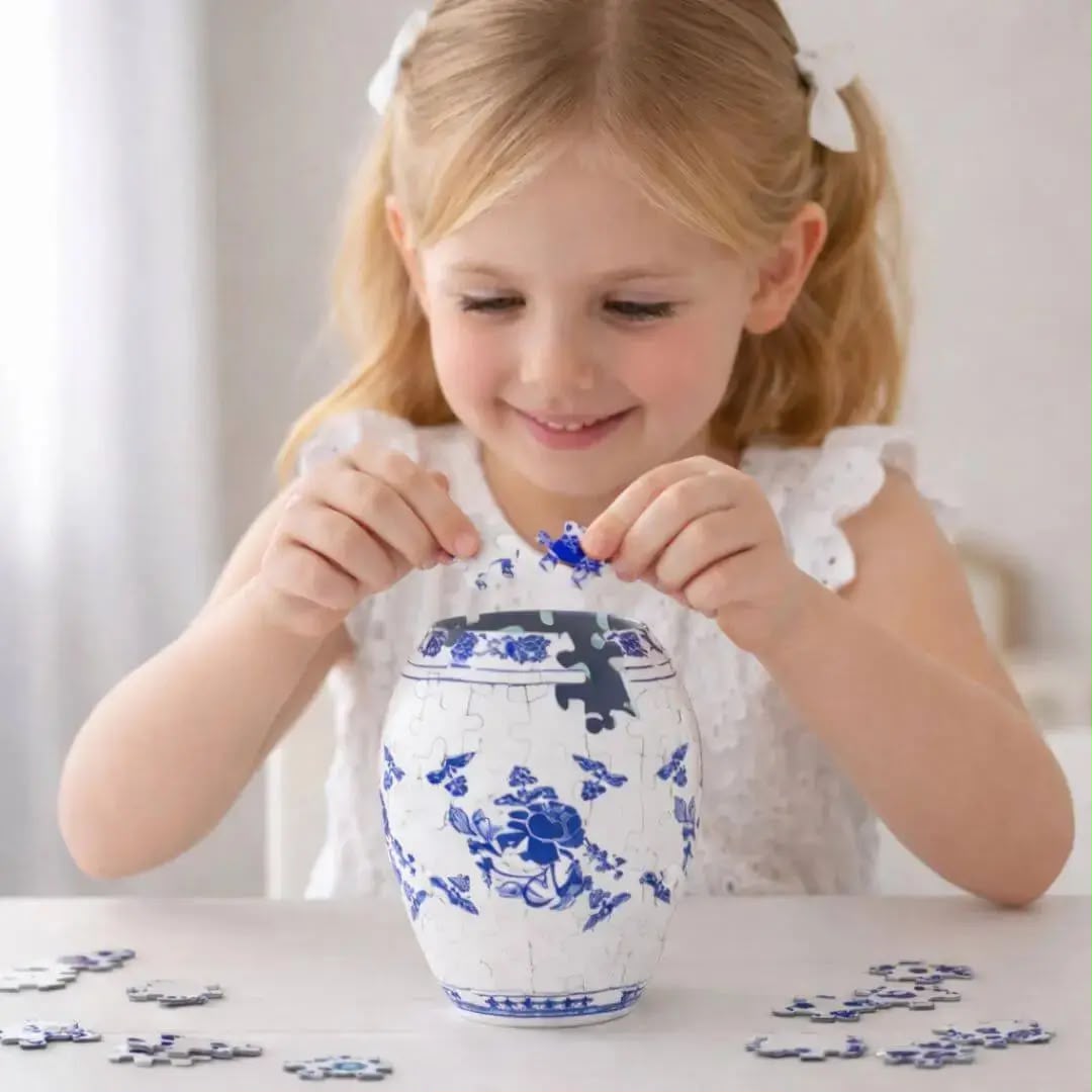 Puzzle 3D Vase – 160 Pièces à Assembler pour Enfant