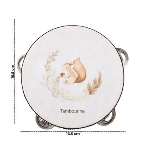 Tambourin enfant en bois – Éveil musical et sensoriel