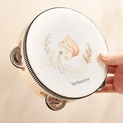 Tambourin enfant en bois – Éveil musical et sensoriel