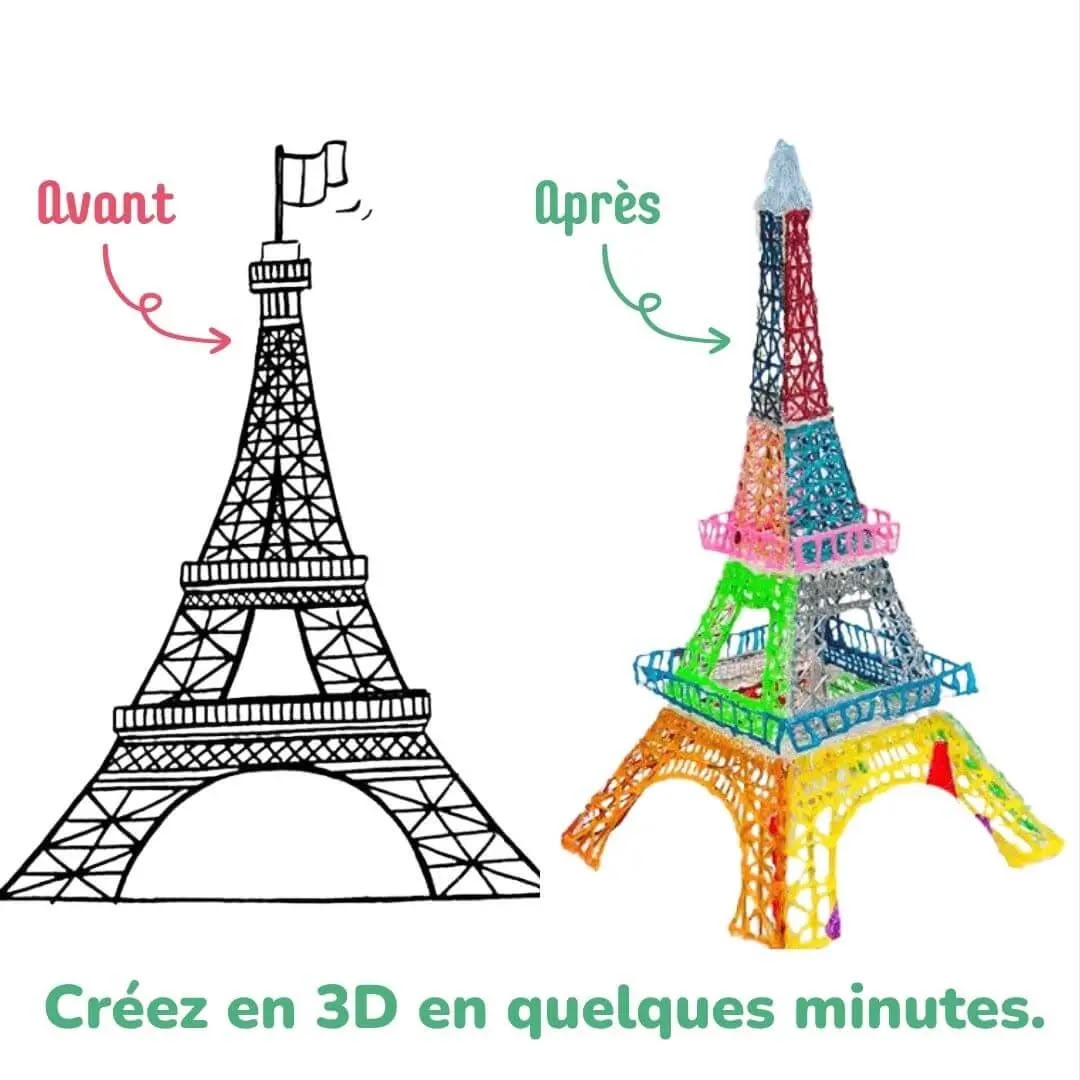 Stylo 3D enfant – Kit créatif pour dessiner en 3D dès 10 ans