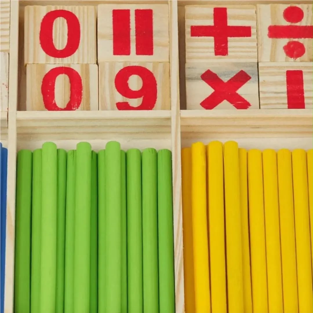 Bâtons de Comptage Montessori en Bois – Jeu Éducatif Enfant