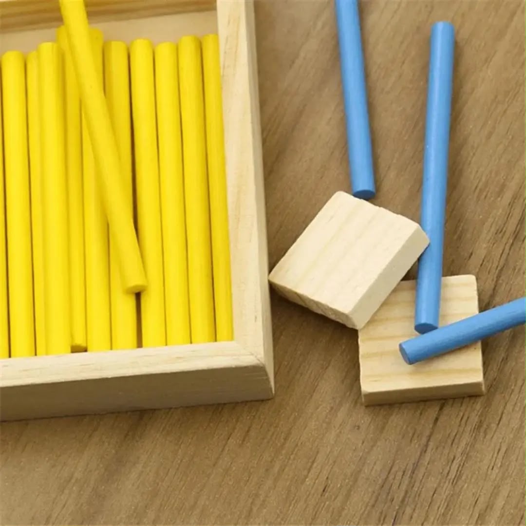 Bâtons de Comptage Montessori en Bois – Jeu Éducatif Enfant