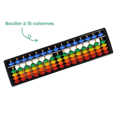 Grand boulier Montessori 15 colonnes – Abaku