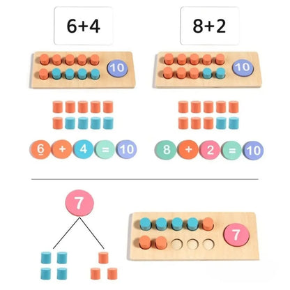 Jeu de Mathématiques Montessori en Bois – Ten Frame Sets