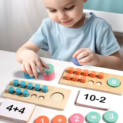 Jeu de Mathématiques Montessori en Bois – Ten Frame Sets