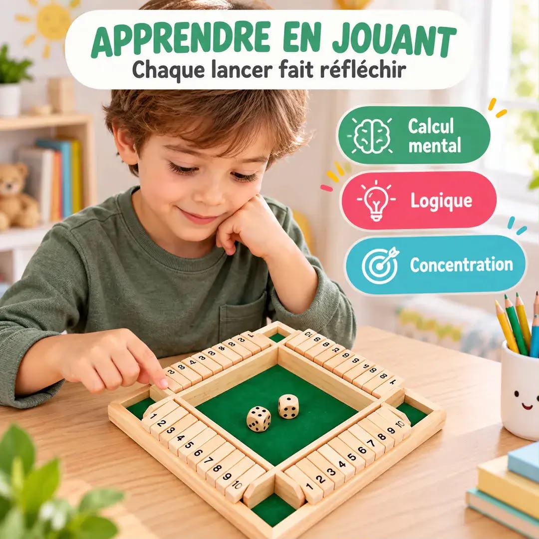 Jeu de Calcul en Bois Montessori – Le Chiffre Magique