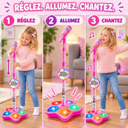 Micro sur Pied Karaoké Lumineux pour Enfant – Mini Star