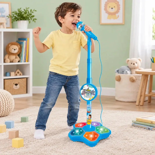 Micro sur Pied Karaoké Lumineux pour Enfant – Mini Star