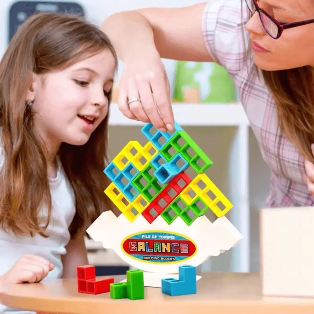 Jeu d'Équilibre et de Stratégie Enfant – TetraTower