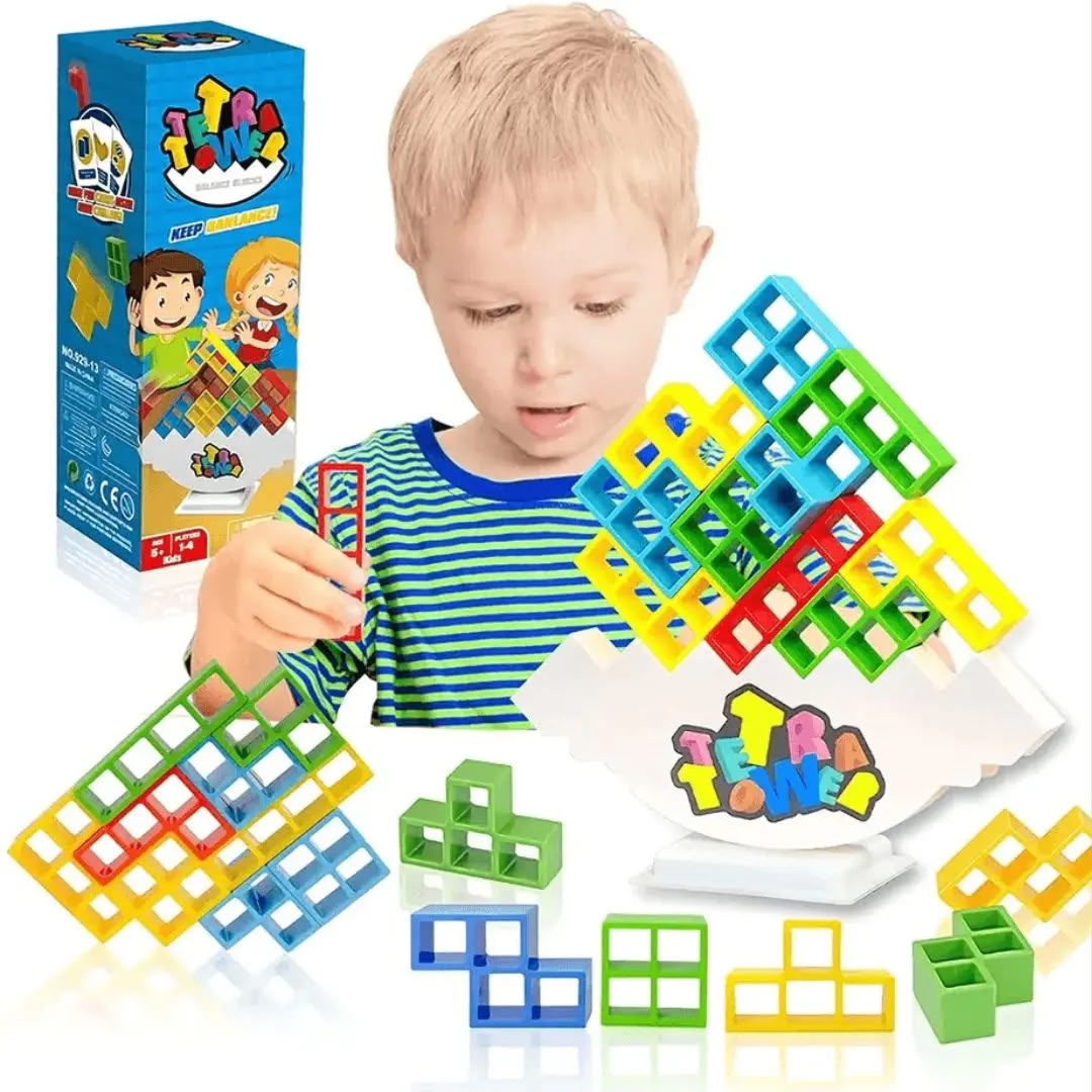Jeu d'Équilibre et de Stratégie Enfant – TetraTower