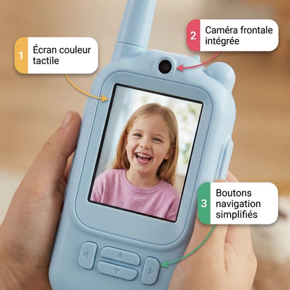 Talkie-walkie enfant avec caméra et écran vidéo – Lot de 2