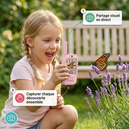 Talkie-walkie enfant avec caméra et écran vidéo – Lot de 2