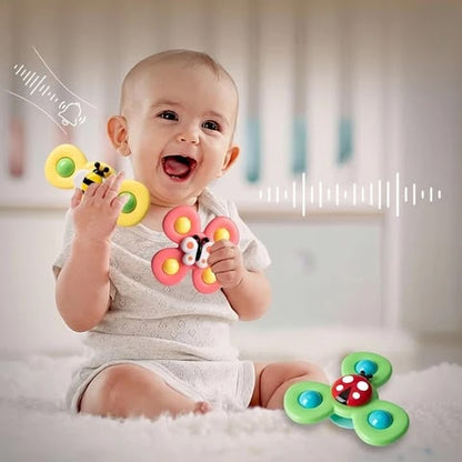SpinnyFun – Jouet d'éveil rotatif à ventouse pour bébé