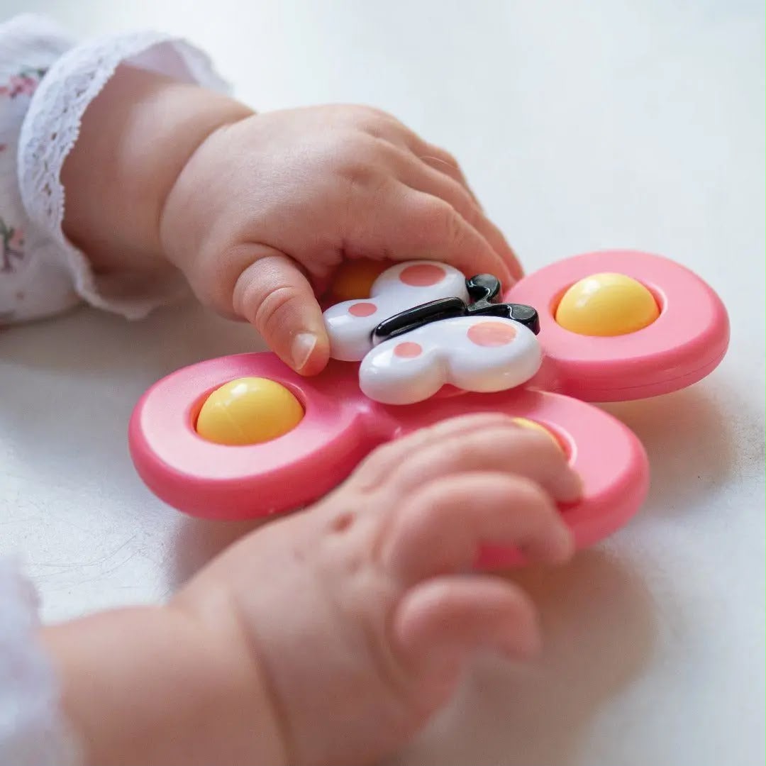 SpinnyFun – Jouet d'éveil rotatif à ventouse pour bébé