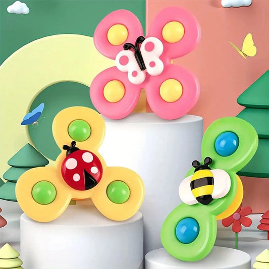 SpinnyFun – Jouet d'éveil rotatif à ventouse pour bébé