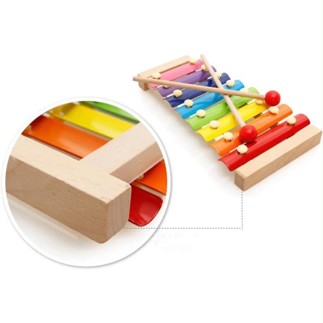 Xylophone en bois coloré 8 notes pour enfant
