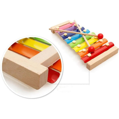 Xylophone en bois coloré 8 notes pour enfant