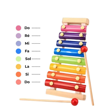 Xylophone en bois coloré 8 notes pour enfant