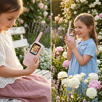 Talkie-walkie enfant avec caméra et écran vidéo – Lot de 2