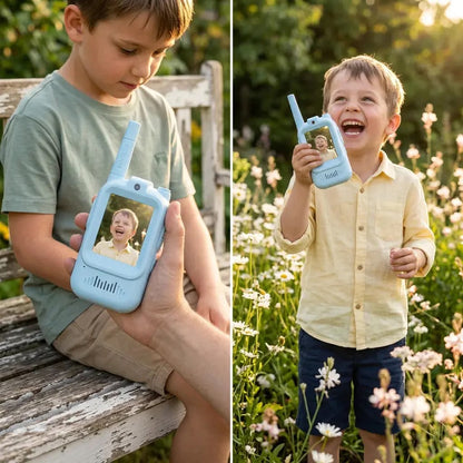 Talkie-walkie enfant avec caméra et écran vidéo – Lot de 2