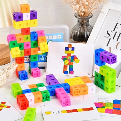 Jeu éducatif enfant Montessori Cube Magic avec blocs de construction colorés favorisant la logique et la créativité dès 3 ans