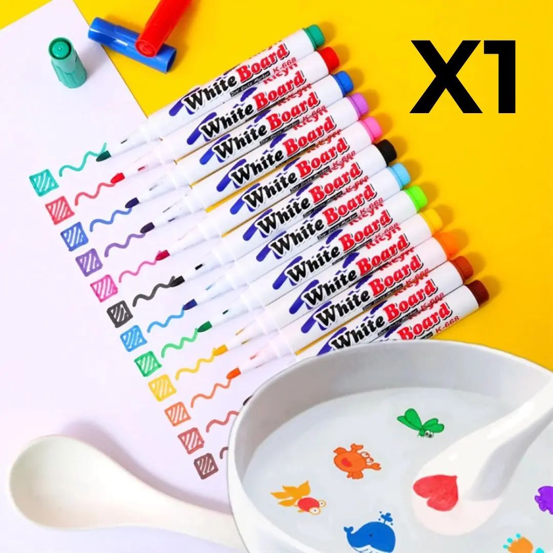 Jeu éducatif enfant avec feutres colorés et kit dessin magique flottant pour activité créative sans écran
