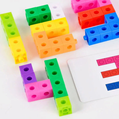 Jeu éducatif enfant Montessori Cube Magic avec cartes modèles pour développer la logique, la concentration et la résolution de problèmes
