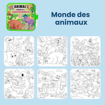 Livre de coloriage magique enfant thème animaux avec dessins de jungle et animaux sauvages